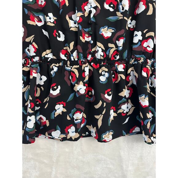 Alfani Peplum Abstract Floral Top XL Classy Mature Office - Picture 2 of 9